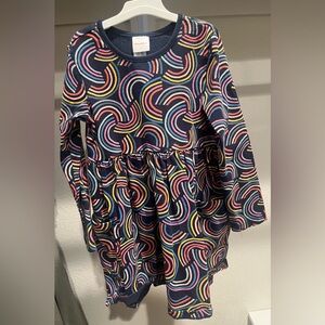 Hanna Andersson Long Sleeve Playground Dress, size 6-7